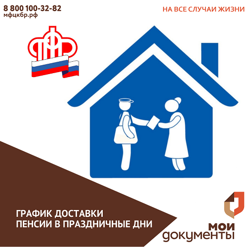 График доставки пенсии в праздничные дни
