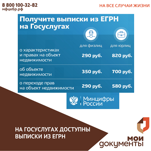На Госуслугах доступны выписки из ЕГРН